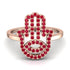 Glamorous Hamsa Ruby Ring - Meredith No. 11