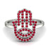 Glamorous Hamsa Ruby Ring - Meredith No. 12