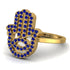Glamorous Hamsa Sapphire Ring - Meredith No. 13