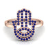 Glamorous Hamsa Sapphire Ring - Meredith No. 14