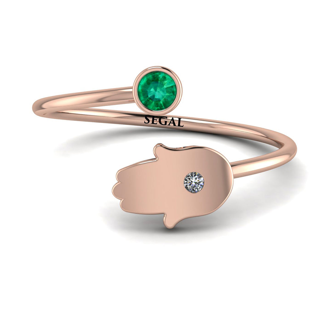 Delicate Minimalist Hamsa Ring - Elyse No. 5