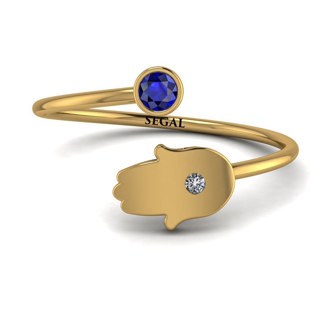 Delicate Minimalist Hamsa Ring - Elyse No. 13