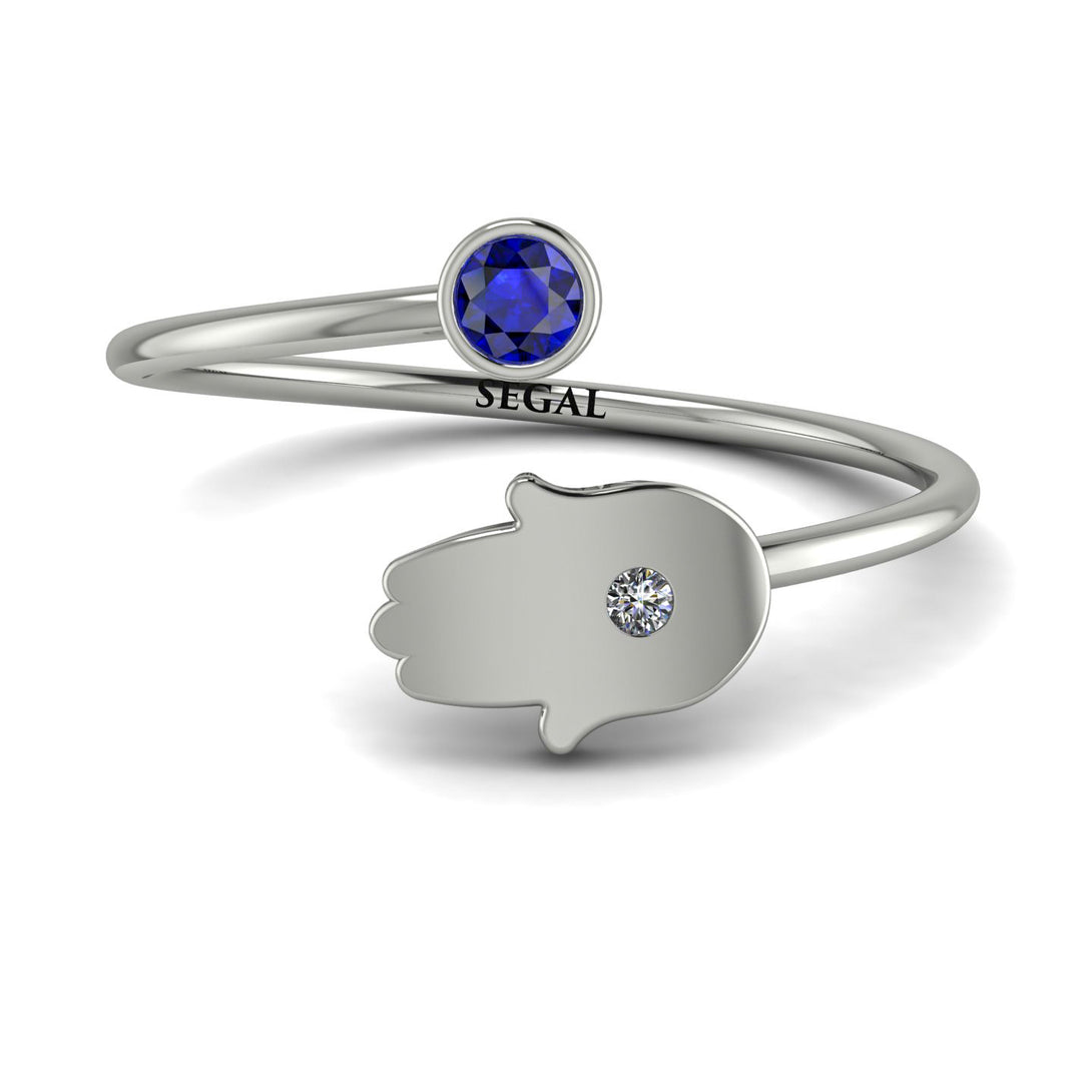 Delicate Minimalist Hamsa Ring - Elyse No. 15