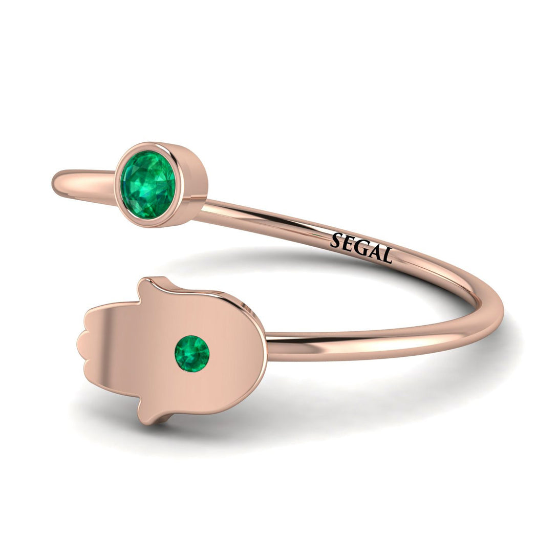 Delicate Minimalist Hamsa Ring - Elyse No. 20