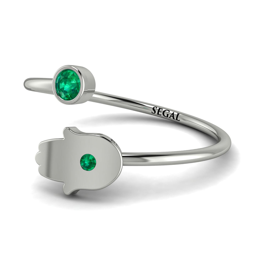 Delicate Minimalist Hamsa Ring - Elyse No. 21