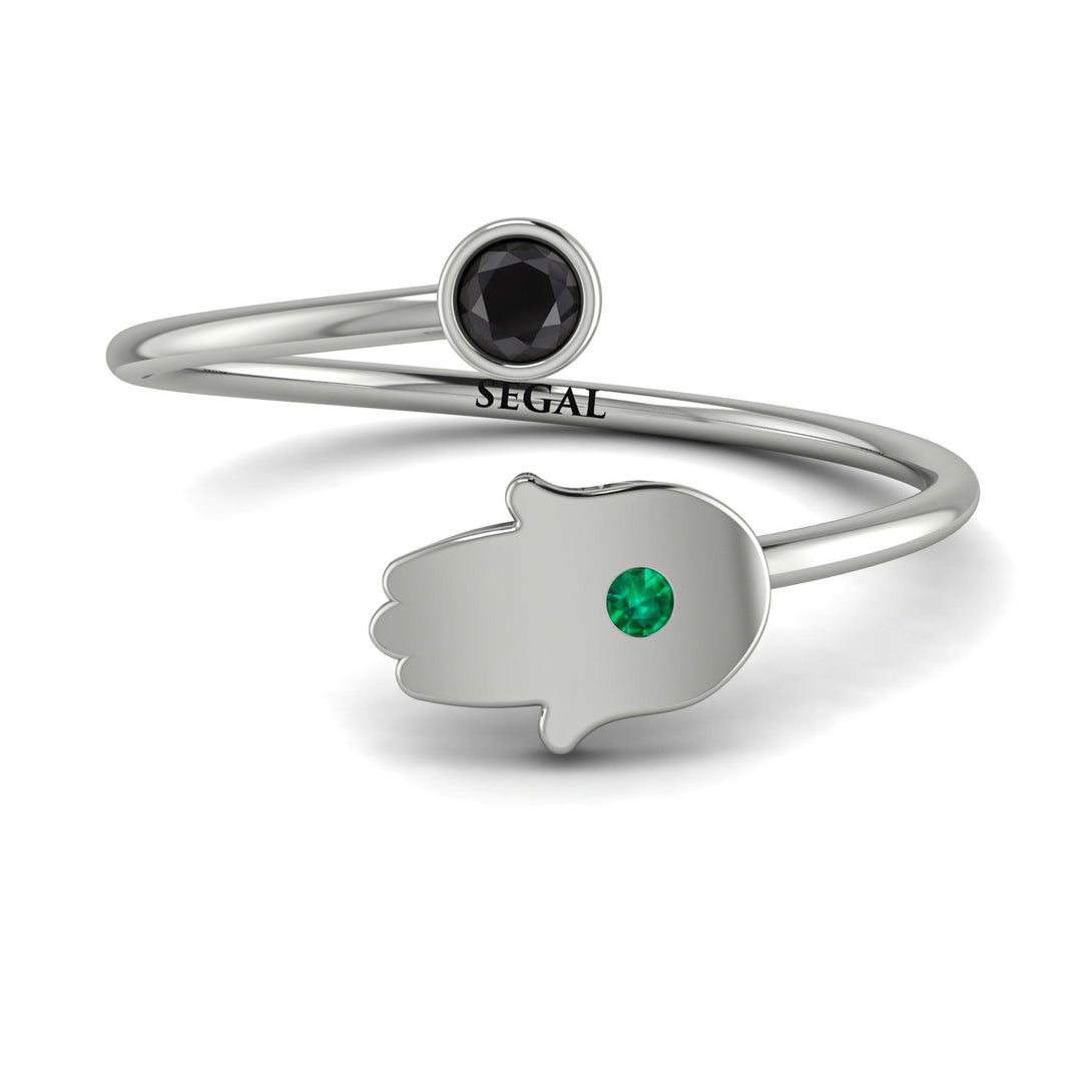 Delicate Minimalist Hamsa Ring - Elyse No. 24