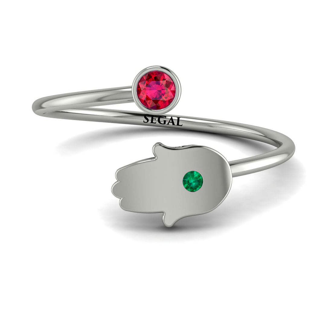 Delicate Minimalist Hamsa Ring - Elyse No. 27