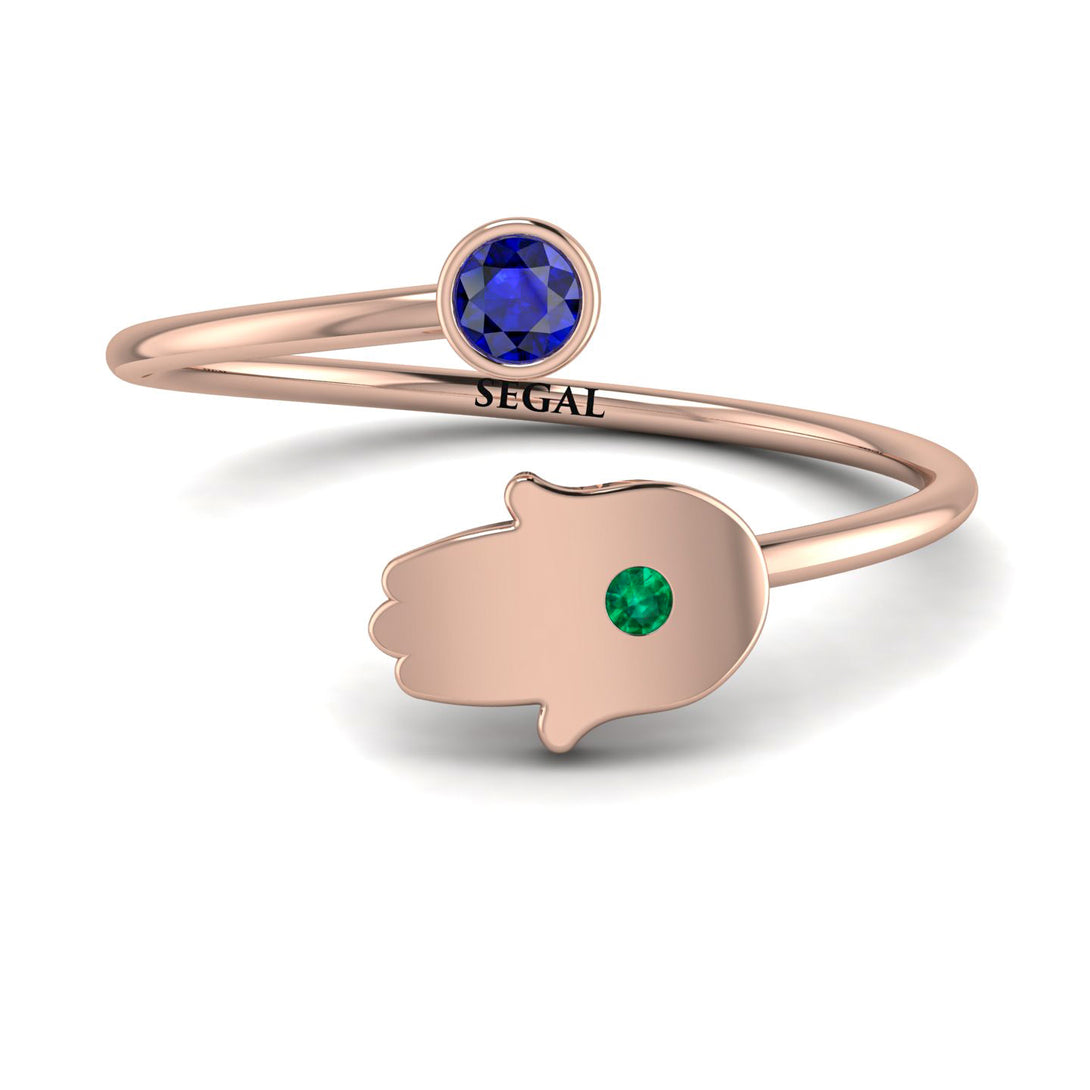 Delicate Minimalist Hamsa Ring - Elyse No. 29