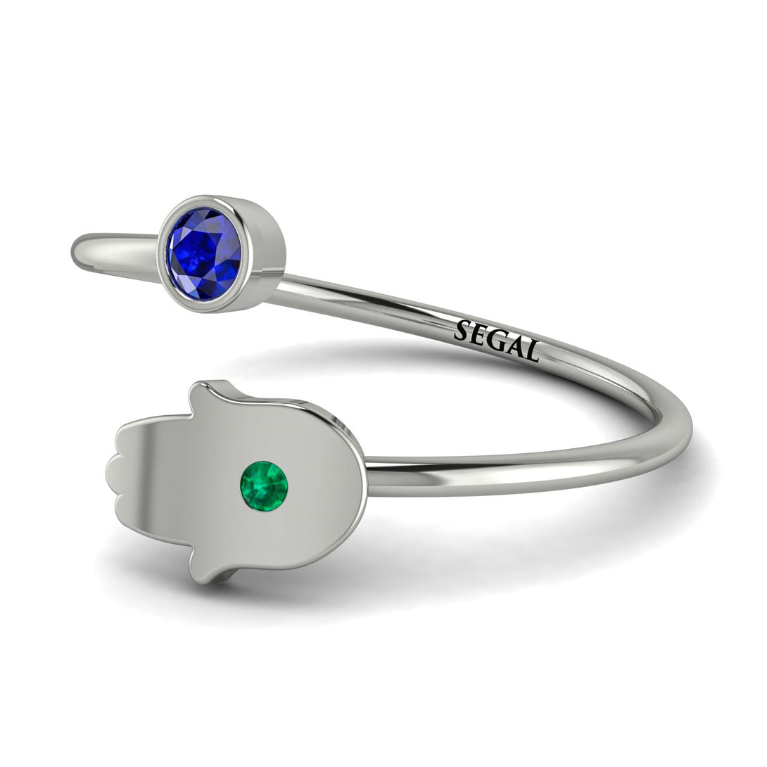 Delicate Minimalist Hamsa Ring - Elyse No. 30