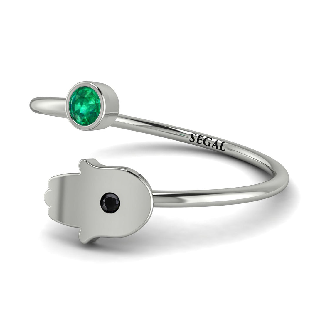 Delicate Minimalist Hamsa Ring - Elyse No. 36