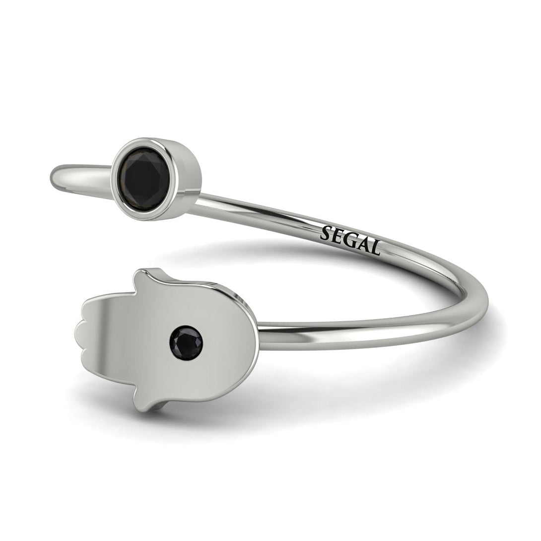 Delicate Minimalist Hamsa Ring - Elyse No. 39