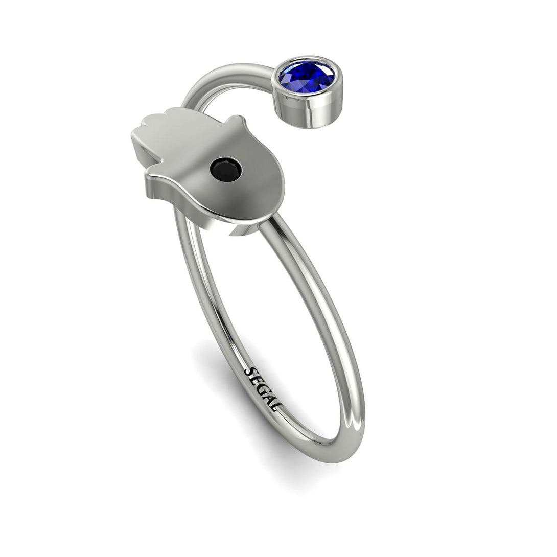 Delicate Minimalist Hamsa Ring - Elyse No. 45