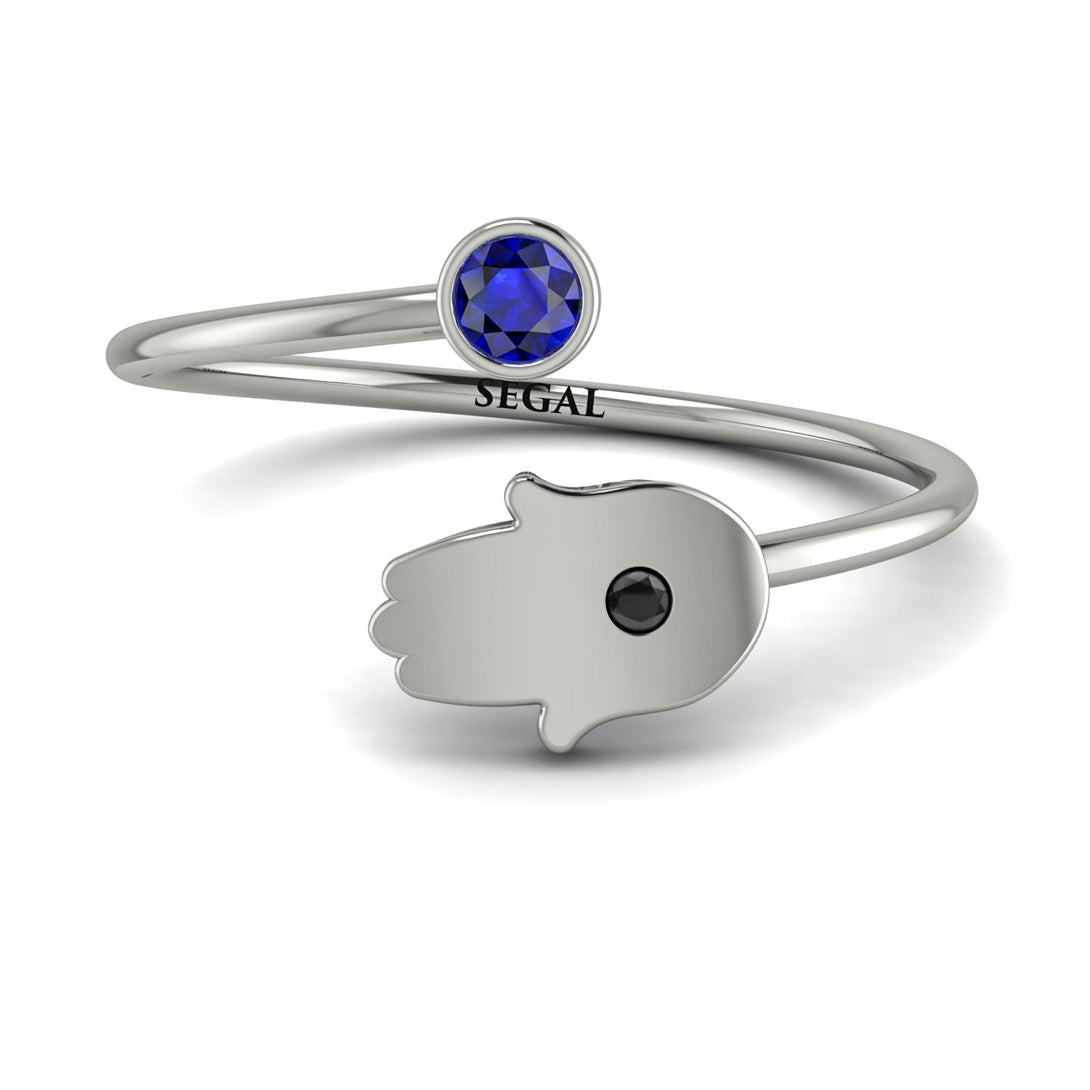 Delicate Minimalist Hamsa Ring - Elyse No. 45