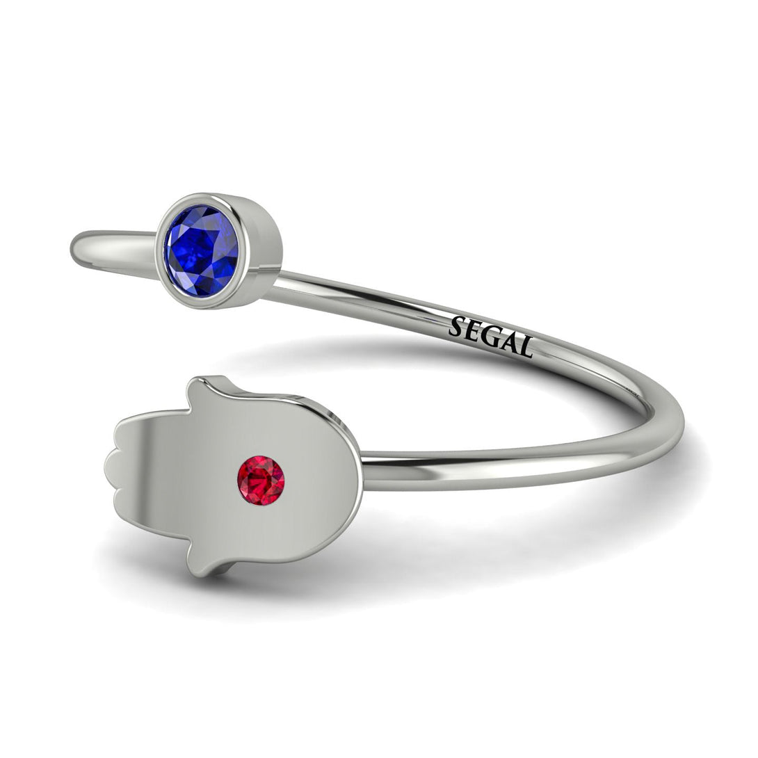 Delicate Minimalist Hamsa Ring - Elyse No. 60