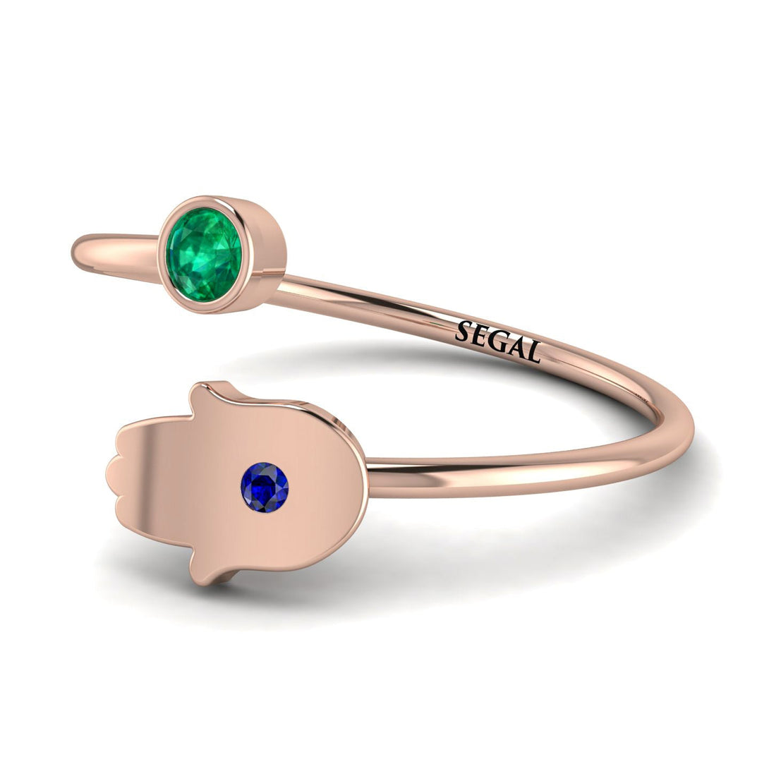 Delicate Minimalist Hamsa Ring - Elyse No. 65