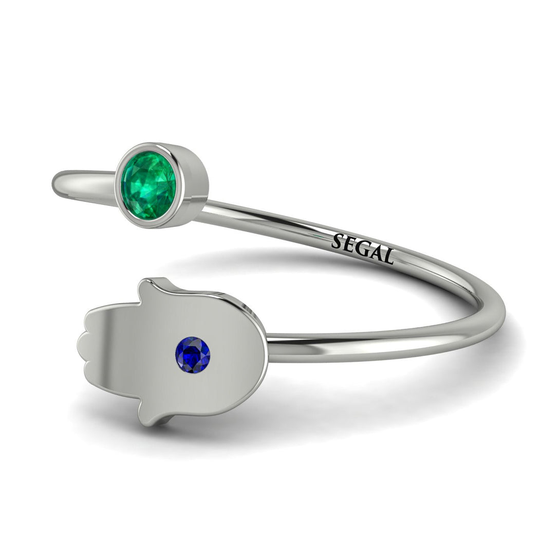 Delicate Minimalist Hamsa Ring - Elyse No. 66