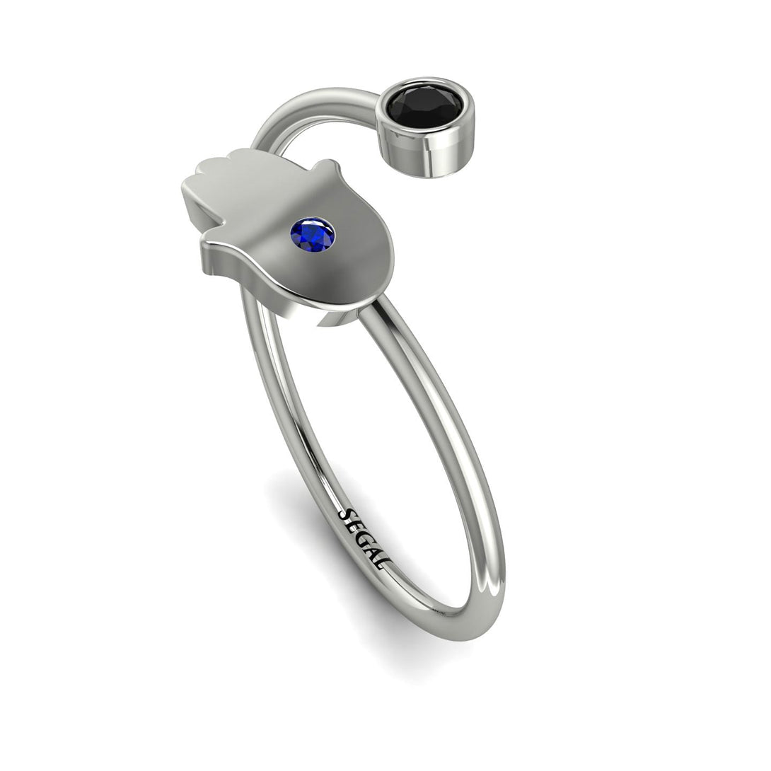 Delicate Minimalist Hamsa Ring - Elyse No. 69