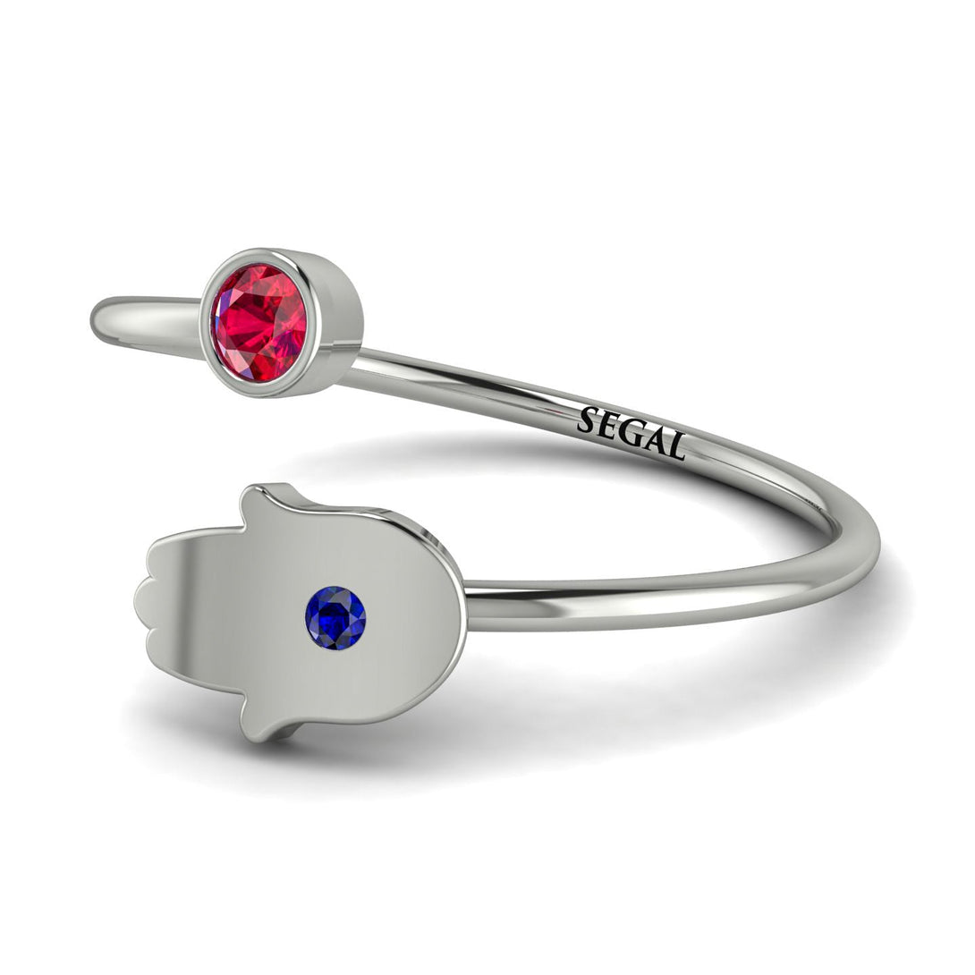 Delicate Minimalist Hamsa Ring - Elyse No. 72