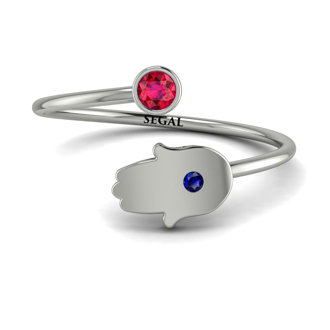 Delicate Minimalist Hamsa Ring - Elyse No. 72