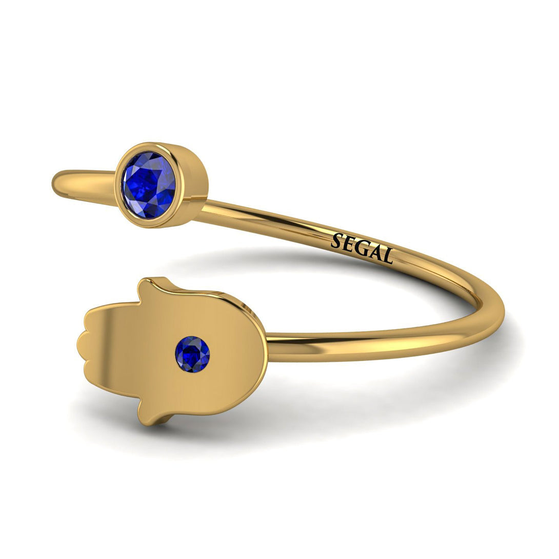 Delicate Minimalist Hamsa Ring - Elyse No. 73