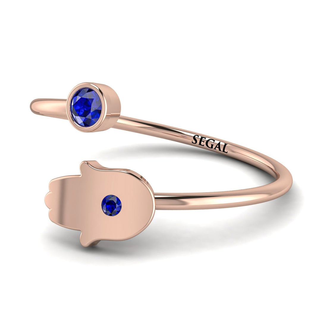 Delicate Minimalist Hamsa Ring - Elyse No. 74