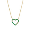 Heart Shaped Emerald Necklace - Marie No. 4