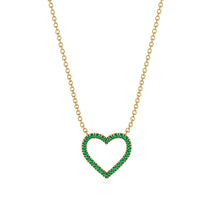 Heart Shaped Emerald Necklace - Marie No. 4 image 1