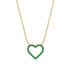 Heart Shaped Emerald Necklace - Marie No. 4 image 1