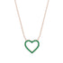 Heart Shaped Emerald Necklace - Marie No. 5