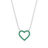 Heart Shaped Emerald Necklace - Marie No. 6