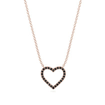 Heart Shaped Black Diamond Necklace - Marie No. 8 image 1