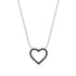 Heart Shaped Black Diamond Necklace - Marie No. 9