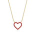 Heart Shaped Ruby Necklace - Marie No. 10
