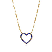 Heart Shaped Sapphire Necklace - Marie No. 13 image 1