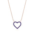 Heart Shaped Sapphire Necklace - Marie No. 14