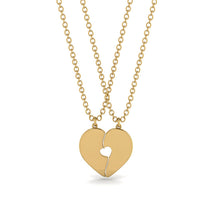 Two Half Heart Gold Couple Necklace - Denise No. 1 image 1