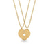 Two Half Heart Gold Couple Necklace - Denise No. 1