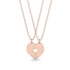 Two Half Heart Gold Couple Necklace - Denise No. 2