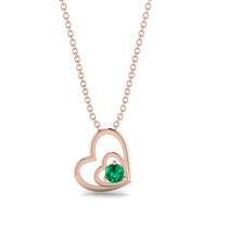 Two Hearts Emerald Necklace - Dana No. 5 image 1