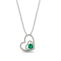 Two Hearts Emerald Necklace - Dana No. 6 image 1