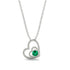 Two Hearts Emerald Necklace - Dana No. 6 image 1