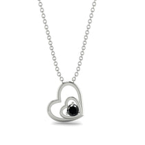 Two Hearts Black Diamond Necklace - Dana No. 9 image 1