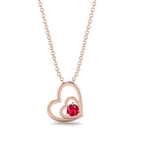 Two Hearts Ruby Necklace - Dana No. 11 image 1