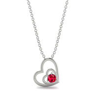 Two Hearts Ruby Necklace - Dana No. 12 image 1