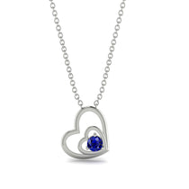 Two Hearts Sapphire Necklace - Dana No. 15 image 1