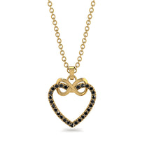 Infinity Heart Black Diamond Necklace - Mollie No. 7 image 1