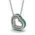 Hidden Emeralds Heart Pendant - Kristen No. 6