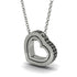 Hidden Black Diamonds Heart Pendant - Kristen No. 9