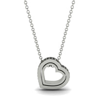 Hidden Black Diamonds Heart Pendant - Kristen No. 9 image 1