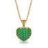 Emerald Pave Heart Pendant - Yasmin No. 4 image 1